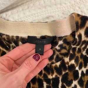 J Crew Teddie Leopard Teddie sweater